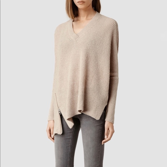 Allsaints Able Zip Sweater Jumper In 